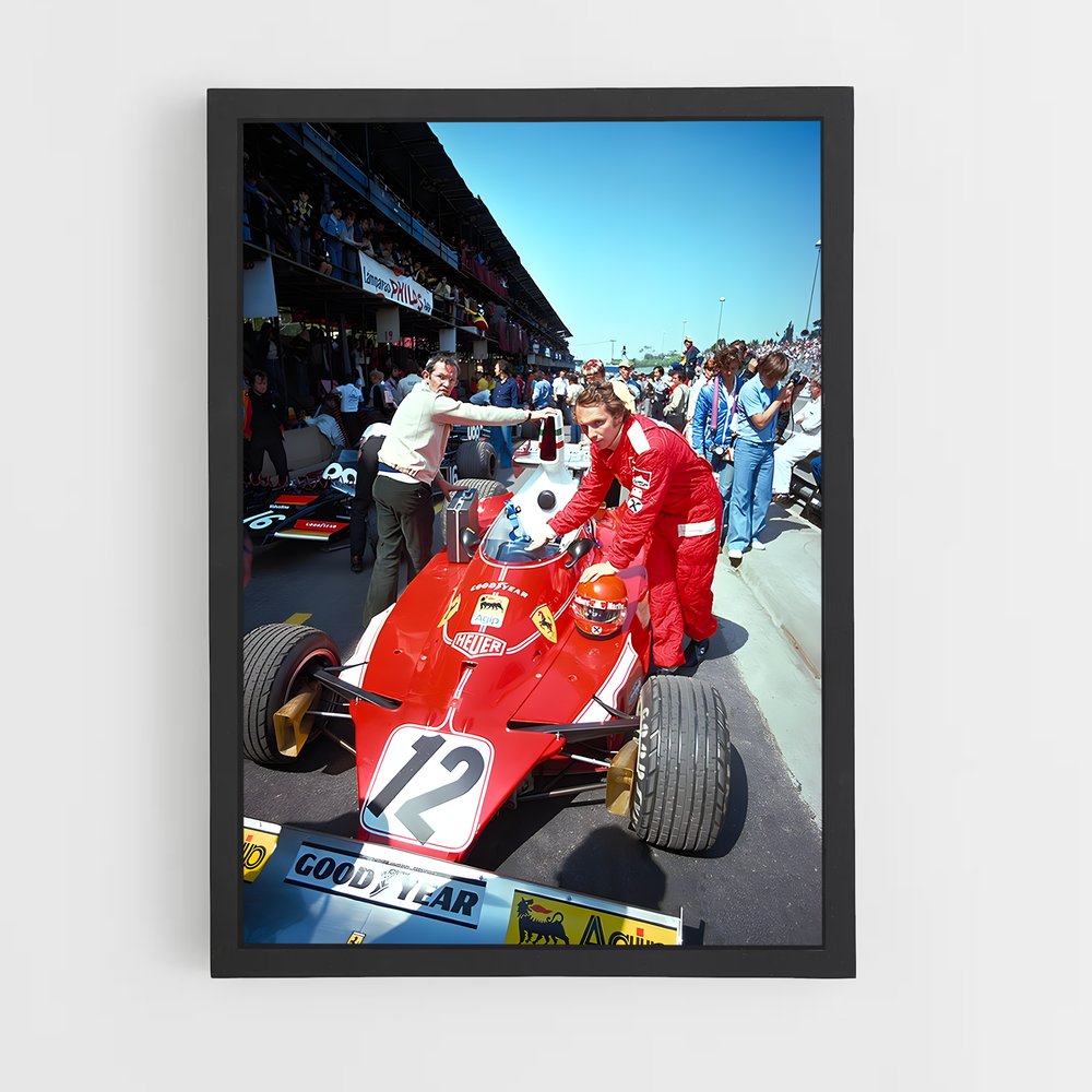 Poster Ferrari Vitesse pilote – affiche Voitures de Formule 1 (vue 2)